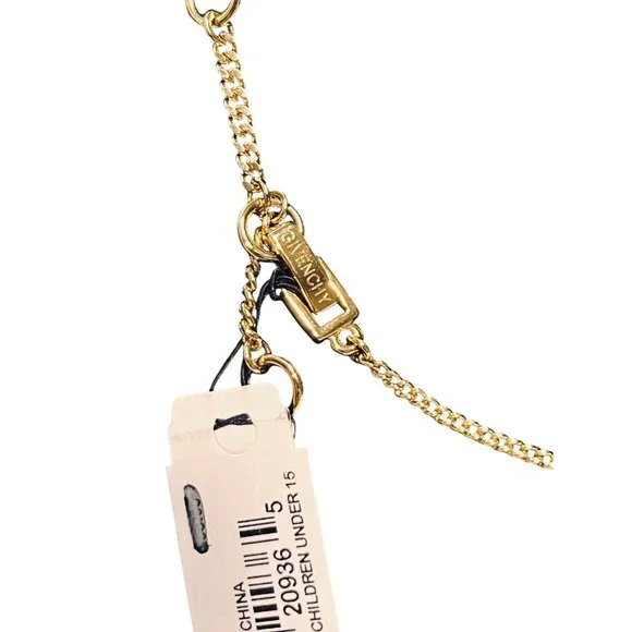 Givenchy Gold Tone With Red And Clear Crystals Statement Necklace (6299) - Picture 5 of 7